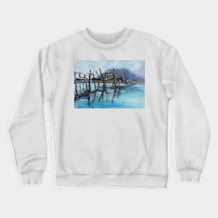 Stick bridge Gogleys Creek, 1950's Crewneck Sweatshirt